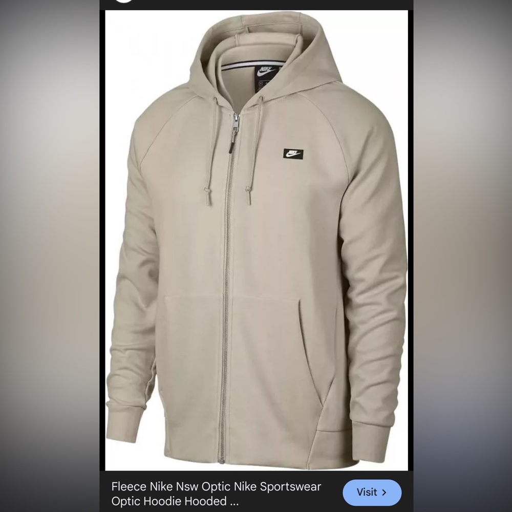 Nike Taupe Full-Zip Hoodie